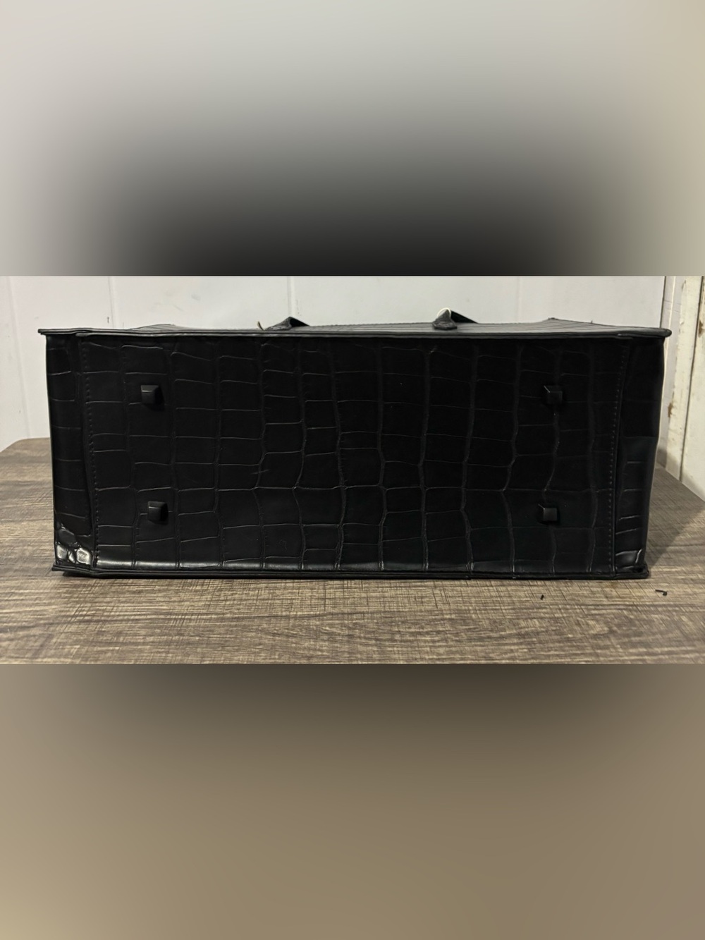 BEIS small work tote in croc black - Picture 5 of 8